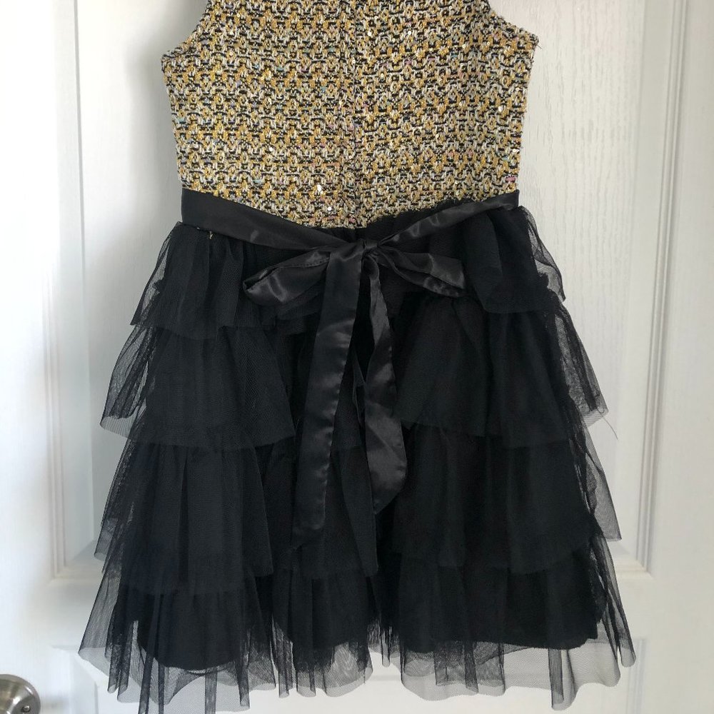 Nanette Lepore Tweed Ruffle Dress M (10-12)